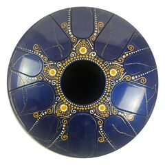Large Painted Drum – Royal Glow