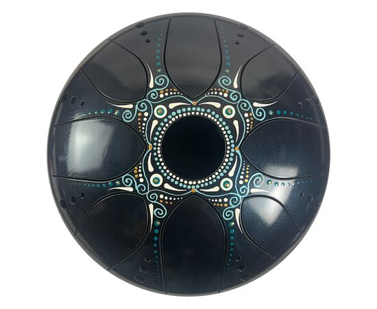Painted Chakra Drum – Turquoise Night