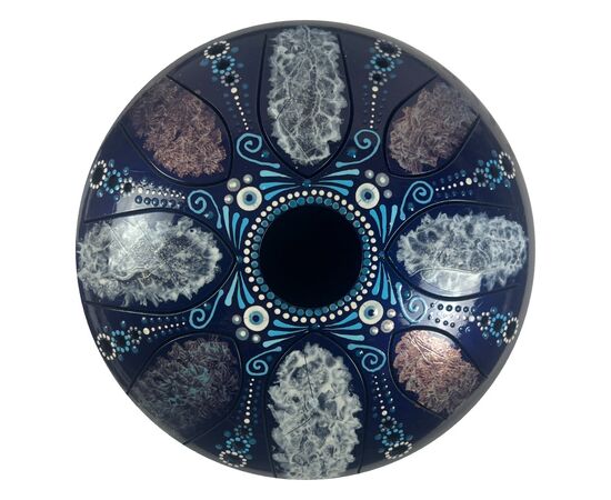 Painted Chakra Drum – River of Ice