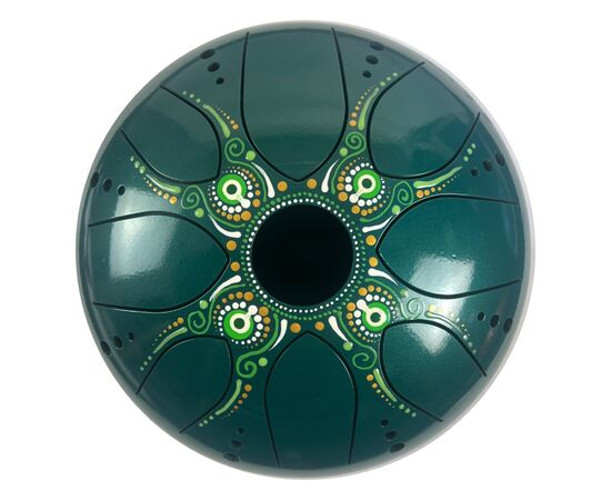 Painted Chakra Drum – Emerald Garden