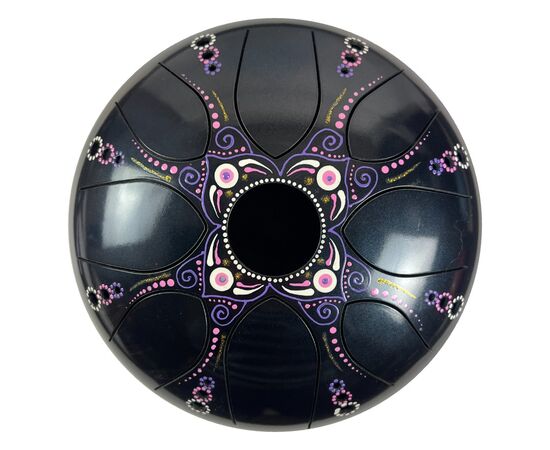 Painted Chakra Drum – Night Orchid